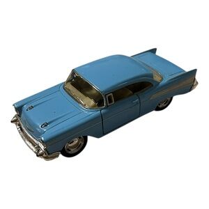 Kinsmart 1957 Chevrolet Bel Air Blue Car 1:40 Scale Model Doors Open 50’s Loose